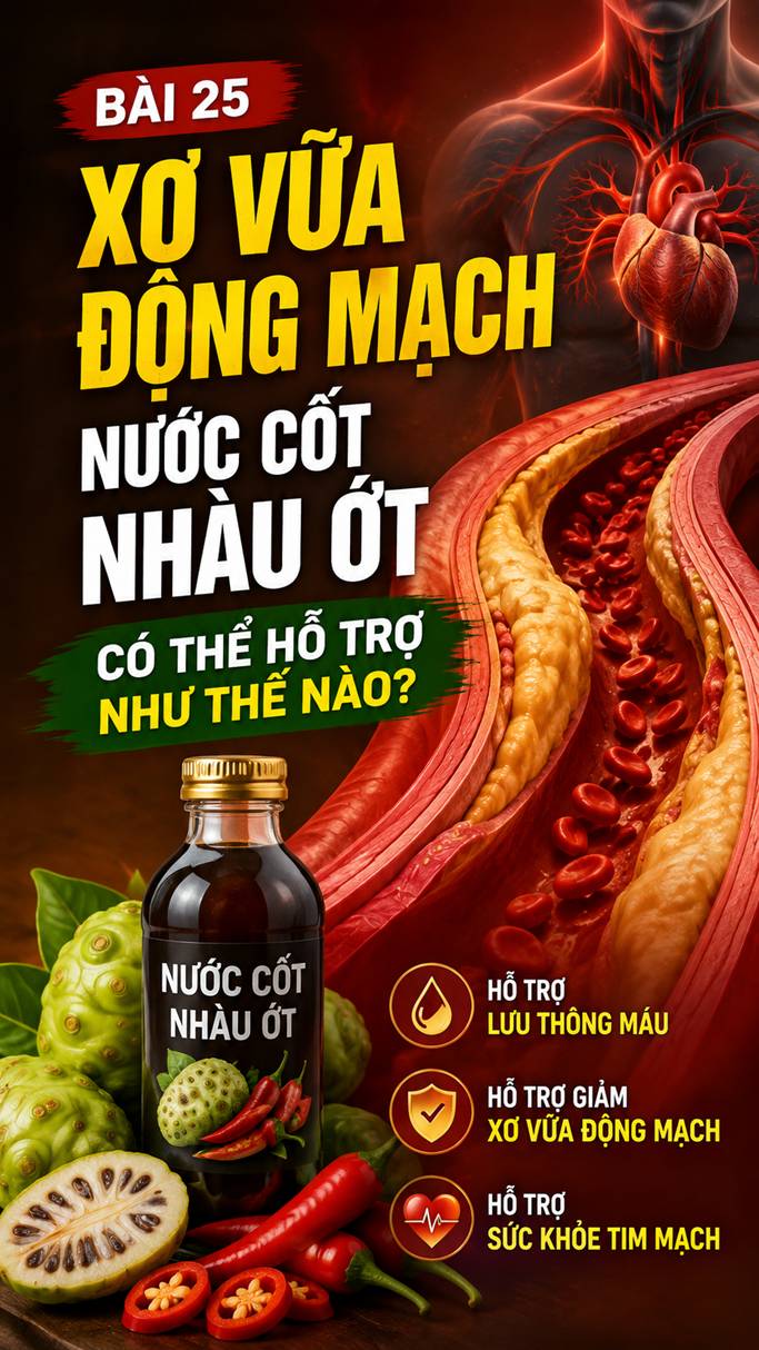 Bài 25. XƠ VỮA ĐỘNG MẠCH – NƯỚC CỐT NHÀU ỚT CÓ THỂ HỖ TRỢ NHƯ THẾ NÀO?