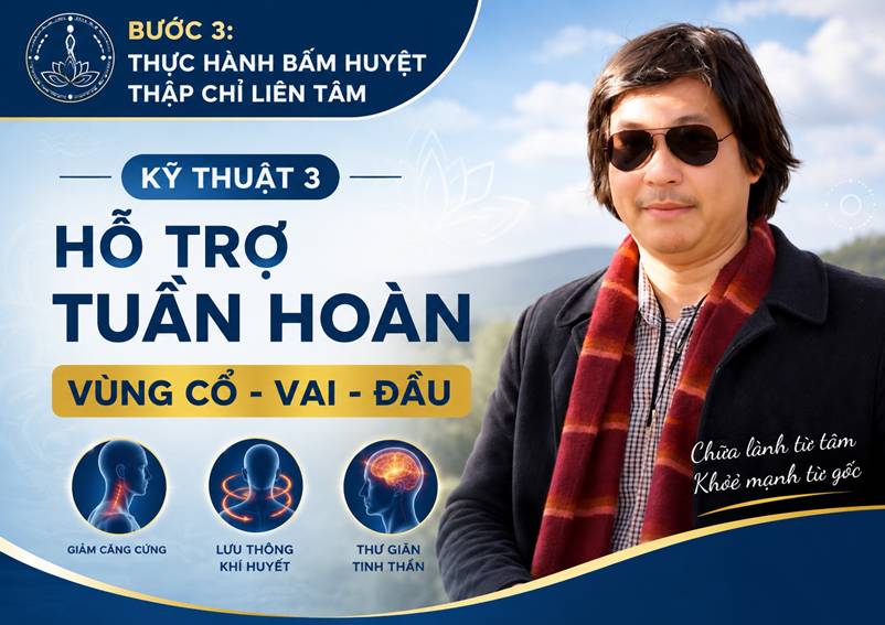 Bước 3: THỰC HÀNH BẤM HUYỆT THẬP CHỈ LIÊN TÂM